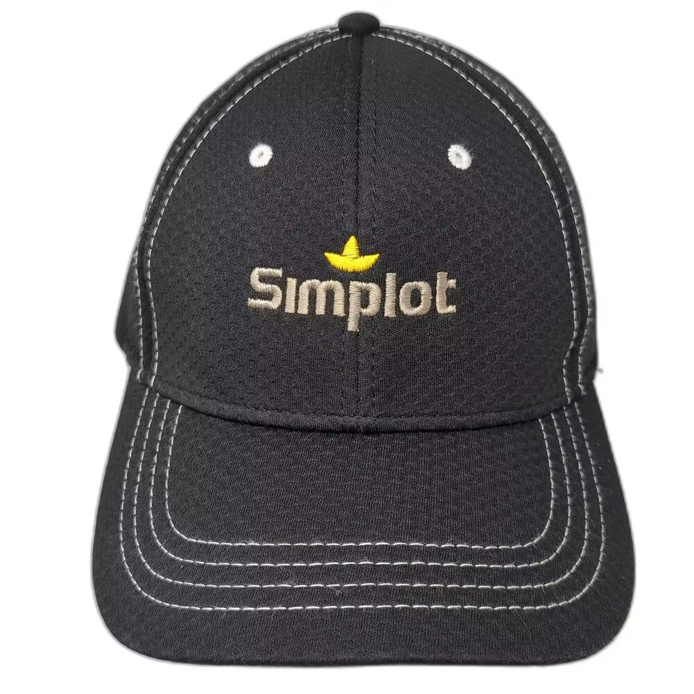 Cap America Simplot Black Baseball Cap One Size Embroidered Adjustable Logo Hat